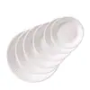 Platos blancos desechables transfronterizos, biodegradables, de grado alimenticio, ecológicos, de papel para pasteles, para fiestas, campamentos, picnics y barbacoas