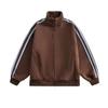 Casaco de moletom com gola tripla para homens e mulheres 2024 Outono Novo estilo americano Retro Gola Pesada Solta Jaqueta Casual