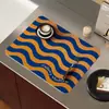 Tapete de Drenagem para Cozinha Coreana Tapete Absorvente de Diatomito para Bancada de Bar Tapete Isolante Anti-Queimadura Lugar Americano Tapete de Mesa Tapete para Secar Louça