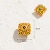 Cuentas de transferencia de filigrana hueca de oro de 18 quilates estilo chino con agujeros pasantes, cuentas espaciadoras de oro antiguas para accesorios de pulsera DIY
