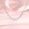 Collar Colgante de Plata de Ley s925 con Circonita para Mujer Estilo Nuevo Gama Alta Lujo Ligero Nicho Exquisito Cadena para Clavícula Collar en Capas