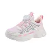 Nuevos Zapatos para Niñas Otoño 2026 Malla Transpirable Botón Giratorio Zapatos Deportivos para Niños Suela Suave Antideslizante Casuales Zapatos para Niños