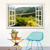 Cenário Florestal: Adesivos de Janela Falsa Criativos Populares com Efeito 3D para Decoração de Sala de Estar e Quarto de Casa Adesivos de Parede