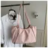 Bolso de hombro tipo tote grande de moda 2026 para mujer, estilo coreano retro, con estampado de estrellas literarias, inspirado en el colegio, de nailon