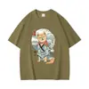 Camiseta de Manga Corta de Color Sólido Estampado Cómoda y Transpirable Mismo Estilo para Hombres y Mujeres Tendencia de Verano Algodón Puro Cuello Redondo Pulóver Directo de Fábrica