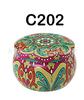 Caja de metal redonda con forma de tambor para té perfumado, caja de hierro para galletas, rollo de huevo, tarro de dulces, envase para velas de aromaterapia, tarro de hojalata