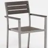 Mesa y Silla de Exterior Balcón Patio Mesa y Silla Muebles de Madera Plástica Mesa y Silla de Comedor para Exteriores Ocio Mesa de Café y Silla Set