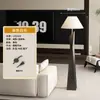 Lámpara de Pie Estilo Wabi-Sabi, Lámpara de Pie LED Sencilla para Sala de Estar, Estudio, Dormitorio, Lámpara Creativa Retro de Madera Maciza para Sala de Té Zen