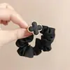 Laço de Cabelo Simples de Trevo de Quatro Folhas Coreano Scrunchie Acessório de Cabelo Elástico com Design de Alta Elasticidade