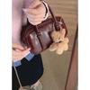 Bolso de Mano Pequeño Vintage para Mujer 2024 Nuevo Estilo Coreano Bolso Cuadrado Pequeño Simple Combinable Rojo Bolso Bandolera