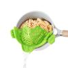 2023 nuevo diseño original escurridor de silicona para olla, escurridor lateral, fideos, verduras, frutas, anti-derrame, filtro de agua