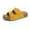 Chinelos Personalizados2591 Femininos 2025 Novo Estilo Outdoor Verão Solado Grosso Praia Casual Sandálias de Uma Tira Sapatos Birkenstock