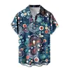 Camisa de Manga Corta Nueva de Venta Caliente para Hombre Vacaciones en Hawái Llamas Impresión 3D Casual Versátil Top para Hombre 2024