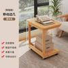 Mesa de Centro Móvil con Tapa Abatible Mini Sofá Mesa Auxiliar Estante de Almacenamiento para Apartamento Pequeño Mesa de Noche para Dormitorio Mesa Pequeña con Ruedas