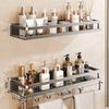 Estante de Almacenamiento para Baño, Estante de Almacenamiento para Baño, Inodoro, Lavabo, Montaje en Pared sin Taladro