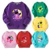 Criaturas sonrientes sonrisa de terror suéter de animal algodón cuello redondo ropa para niños y niñas top de primavera y otoño