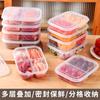 Caja de Cuatro Compartimentos para Carne Congelada Caja de Almacenamiento para Refrigerador Empaque para Alimentos Preparación de Cebolla y Jengibre Ingredientes Caja Congeladora para Conservación Fresca Caja de Almacenamiento