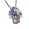 Pendientes de botón Ovalados con Zirconia de Plata Aguja del Jardín de Monet Estilo Francés Elegante Pendientes de Diseño de Nicho Accesorios para Orejas de Lujo Ligero