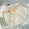 Pantaleta Mascarilla de Seda Helada Ultra Delgada de Verano 7A Antibacteriana Algodón Puro Entrepierna Extendida Cintura Media Ropa Interior Femenina Sin Costuras Que No Pellizca el Trasero