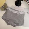 10A bóxer de entrepierna extendida de cintura media-alta ropa interior de encaje para mujer antibacteriana sexy cadera mujer sin costuras 2025 nuevo