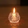 Portavelas de Cristal de Lujo Ligero, Decoración de Escritorio Estilo Nórdico, Taza de Vela para Aromaterapia en Casa, Accesorio Atmosférico para Fotos
