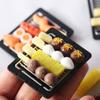 Casa de muñecas casa de muñecas mini brochetas estilo japonés barbacoa albóndigas comida en miniatura modelo de juego OB11 muñeca de trapo pequeña