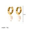 Aretes de Perlas Barrocas INS Europeos y Americanos Oro de 18K Moda Aretes de Alta Gama Aretes de Acero Inoxidable para Mujer Combinan con Todo