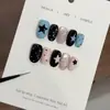 Estilo ins doce legal estrela rosa azul color blocking unhas usáveis puras feitas à mão desenhos animados Y2K garota popular curta arte de unhas pronta atacado