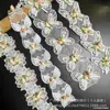 Flores de Encaje Bordado Hechas a Mano para Manualidades Hada Vainilla Rosa Flores Adhesivas Tridimensionales Lazos de Encaje Ropa Infantil Accesorios Hanfu