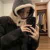 Balaclava mulheres outono e inverno quente pulôver chapéu cachecol integrado chapéu de malha chapéu de lã proteção de orelha Lei Feng chapéu