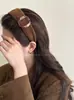 Outono e Inverno Novo Cor Casco de Tartaruga Maillard Faixa Larga Moda Retrô Faixa de Cabeça Alta Acessório de Cabelo Externo