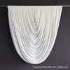 Telón de Boda de Moda con Decoración de Velos de Seda de Leche, Cabeza de Velos Semicircular, Arreglo de Escenario de Boda Estilo Coreano de Hada