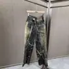 Novedad Primavera y Verano 2026 Diseño de Nicho Cadena Estampada Estéreo Pantalones de Pierna Ancha Estilo Ins Cintura Alta Estilo Callejero
