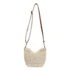 Bolsa de Algodón Tejida de Gran Capacidad a la Moda, Bolso de Hombro Moderno y Elegante, Bolso Tote Chic de Diseño Nicho Calado