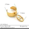 Pulsera Anillo de Acero de Titanio Yusen Europeo y Americano Chapada en Oro Joyería que No se Desvanece para Mujer Lujo Ligero Gama Alta Acero Inoxidable Joyería Transfronteriza