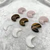 Ventas Directas de Fábrica Cristal Natural Forma de Luna Creciente Cristal Rosa No Poroso Joyería de Luna Accesorios Artesanías de Cristal Personalización