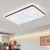 Nueva Lámpara de Techo Estilo Chino Lámpara de Sala de Estar Estilo Song Estética Color Nogal Lámpara Principal de Vestíbulo Protección Ocular Lámpara de Estudio Dormitorio