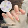 Novos Acessórios de Nail Art Grandes e Pequenos Gelo Transparente Flor de Cinco Pétalas Diamante de Fundo Plano Pétala de Macaron Acessórios de Diamante para Nail Art Atacado