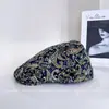 Sombrero de Moda Retro Estampado 2025 para Mujer Otoño Nuevo Versátil Casual Gorra de Béisbol Elegante Boina Invertida