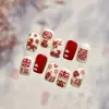 Adesivos de Unha Finos e Duráveis Tomoni, Populares no Xiaohongshu, Novos Adesivos de Unha Estilo Chinês para o Ano do Cavalo e Decorações de Unha para o Festival da Primavera