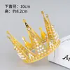 Decoración de Pastel de Cumpleaños de Celebridad de Internet Corona Adornos Tiara de Perlas de Reina para Niños Accesorios de Sombrerería para Adultos