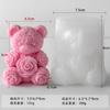 Jiahui Mei Oso Rosa Vela Molde de Silicona DIY Día de San Valentín Hecho a Mano Difusor de Aromaterapia Piedra Herramienta de Pulido de Yeso