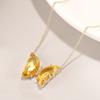2026 Nuevo Collar de Mariposa de Cristal de Cristal de Estilo Coreano Transfronterizo Ultra-Fairy de Ensueño para Mujer, Cadena para Clavícula Cadena de Cuello de Celebridad de Internet