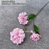 Flor artificial de tres cabezas con fragancia oscura, doble pétalo, dalihua, flor artificial para bodas, crisantemo daliju, flores para hoteles y bodas.
