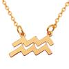 Collar de doce constelaciones para mujer, elegante, combinable con todo, de estilo europeo y americano, cadena de clavícula sencilla y moderna, joyería de fábrica al por mayor
