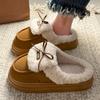 Zapatos Pequeños de Cuero Forrados de Felpa Rellenos Estilo Británico Novedad Otoño e Invierno 2025 Planos con Cordones Mocasines de Suela Gruesa Zapatos Cálidos de Algodón