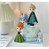 Rojo Neto Elsa Congelada Muñeco de Nieve Princesa Copo de Nieve Castillo Pastel de Cumpleaños Mesa de Postres Decoración para Hornear Adornos