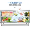 Pueblo de Nieve Refrigerador Comercial de Banco de Trabajo Refrigeración Directa Mesa de Operación Congelador Refrigeración Plana Gabinete para Conservar Fresco Refrigerador Gabinete Refrigerado de Cocina Platos