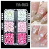 Joyería para Uñas Artísticas Flor de Cinco Pétalos Tridimensional Transfronteriza Camelia Tamaño Mixto Flor de Resina con Perlas Doradas y Plateadas Pasta Adhesiva para Maquillaje de Ojos DIY