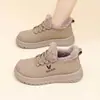Zapatos de tela del viejo Pekín para mujer, con forro polar añadido y engrosados para el calor invernal, forro de felpa, suela suave y cómoda, superficie de cuero, antideslizantes, zapatos de algodón para madre
